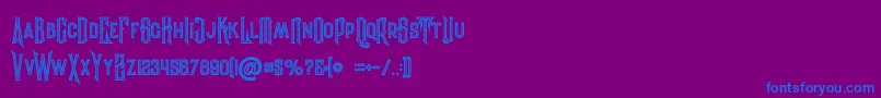 fuente Evolveinline – Fuentes Azules Sobre Fondo Morado