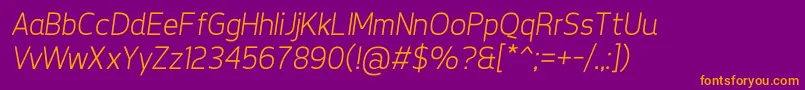 fuente TepenoSansLightItalic – Fuentes Naranjas Sobre Fondo Morado