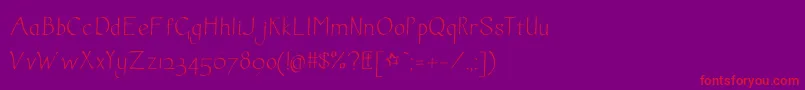 Inkcalig Font – Red Fonts on Purple Background