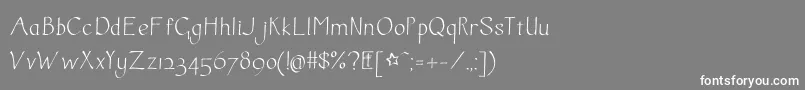 フォントInkcalig – 灰色の背景に白い文字