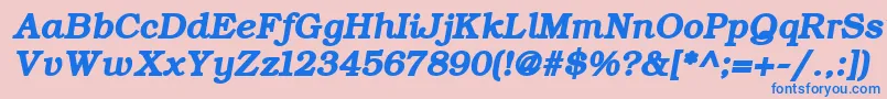 ErBukinist866BoldItalic Font – Blue Fonts on Pink Background