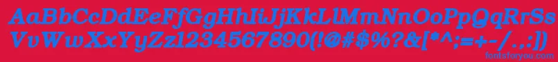 ErBukinist866BoldItalic Font – Blue Fonts on Red Background