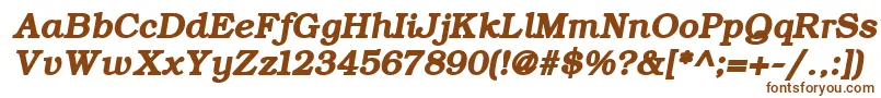 ErBukinist866BoldItalic Font – Brown Fonts on White Background