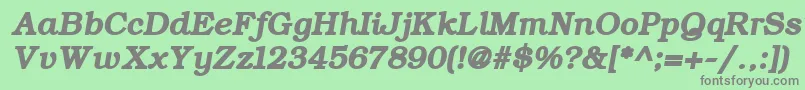 Шрифт ErBukinist866BoldItalic – серые шрифты на зелёном фоне