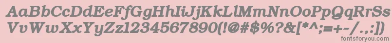 ErBukinist866BoldItalic-Schriftart – Graue Schriften auf rosa Hintergrund