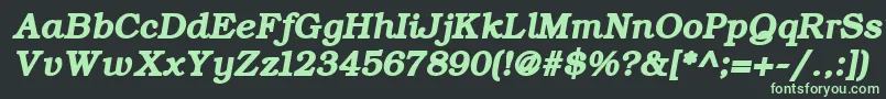 ErBukinist866BoldItalic Font – Green Fonts on Black Background