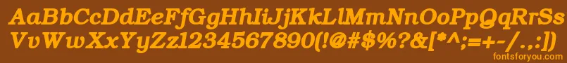 ErBukinist866BoldItalic Font – Orange Fonts on Brown Background