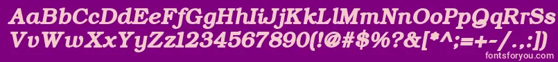 ErBukinist866BoldItalic Font – Pink Fonts on Purple Background