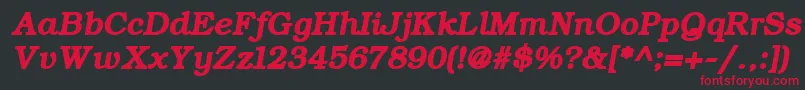 ErBukinist866BoldItalic Font – Red Fonts on Black Background