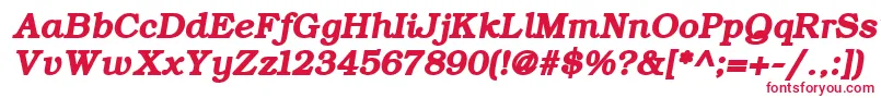 ErBukinist866BoldItalic Font – Red Fonts on White Background