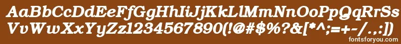 ErBukinist866BoldItalic Font – White Fonts on Brown Background