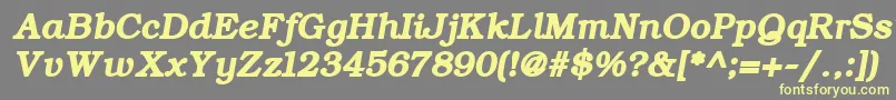 ErBukinist866BoldItalic Font – Yellow Fonts on Gray Background