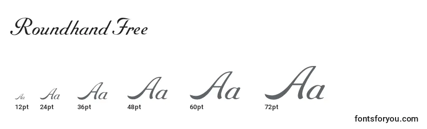 RoundhandFree Font Sizes