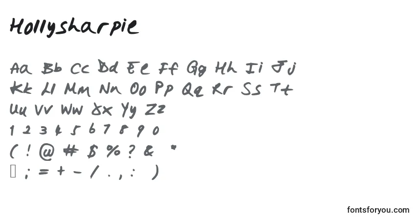 characters of hollysharpie font, letter of hollysharpie font, alphabet of  hollysharpie font