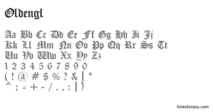 characters of oldengl font, letter of oldengl font, alphabet of  oldengl font