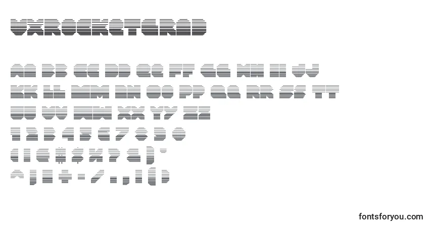 characters of vxrocketgrad font, letter of vxrocketgrad font, alphabet of  vxrocketgrad font