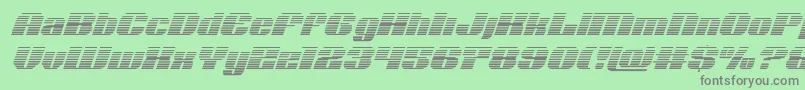 フォントNolocontendregradital – 緑の背景に灰色の文字