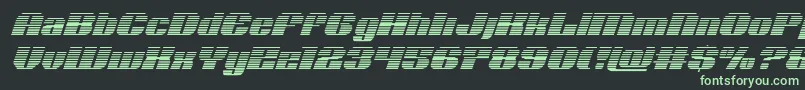 フォントNolocontendregradital – 黒い背景に緑の文字