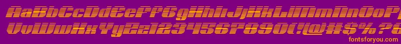 Nolocontendregradital-fontti – oranssit fontit violetilla taustalla