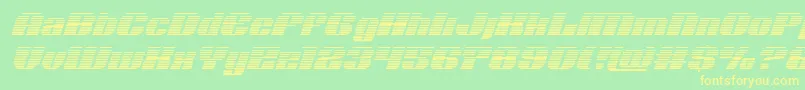 Nolocontendregradital Font – Yellow Fonts on Green Background