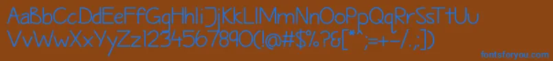 MaritimeSans Font – Blue Fonts on Brown Background