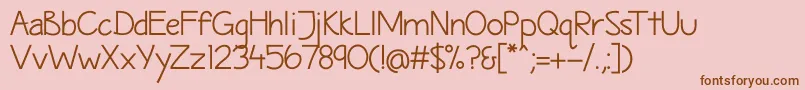 MaritimeSans-fontti – ruskeat fontit vaaleanpunaisella taustalla