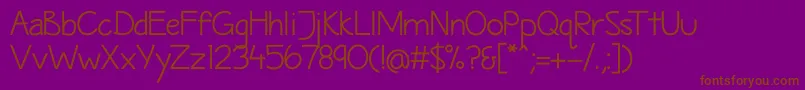 フォントMaritimeSans – 紫色の背景に茶色のフォント