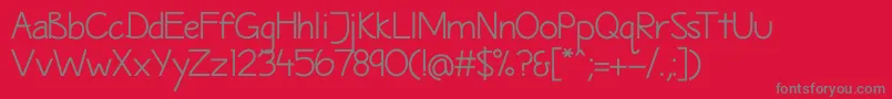 フォントMaritimeSans – 赤い背景に灰色の文字