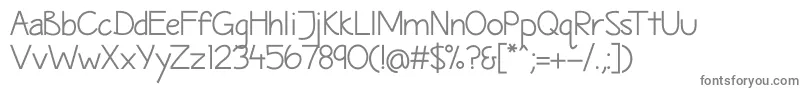 MaritimeSans-fontti – harmaat kirjasimet valkoisella taustalla
