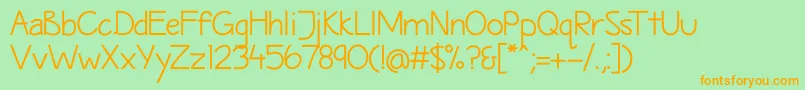Шрифт MaritimeSans – оранжевые шрифты на зелёном фоне