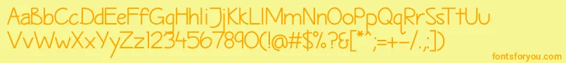 Шрифт MaritimeSans – оранжевые шрифты на жёлтом фоне