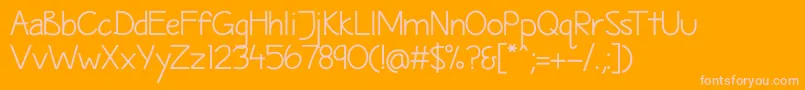 MaritimeSans Font – Pink Fonts on Orange Background