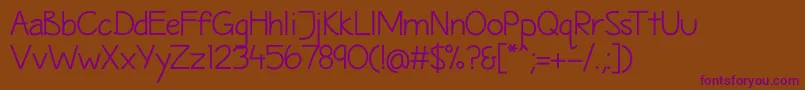 MaritimeSans Font – Purple Fonts on Brown Background