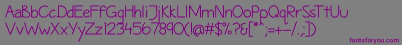 MaritimeSans-fontti – violetit fontit harmaalla taustalla