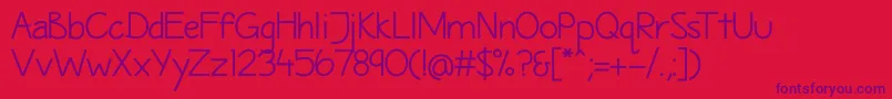 MaritimeSans Font – Purple Fonts on Red Background