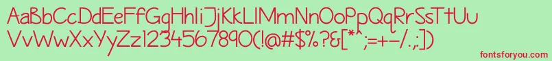 MaritimeSans Font – Red Fonts on Green Background