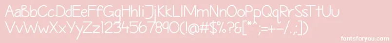 フォントMaritimeSans – ピンクの背景に白い文字