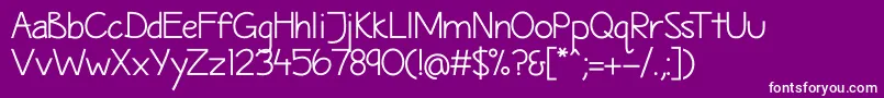フォントMaritimeSans – 紫の背景に白い文字