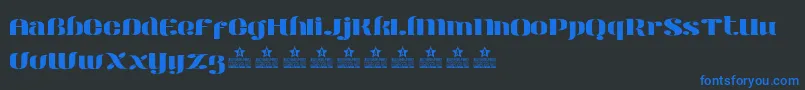ModernStencilPersonalUse Font – Blue Fonts on Black Background