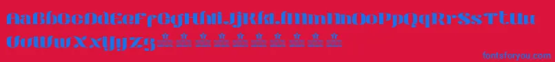 More about ModernStencilPersonalUse Font ModernStencilPersonalUse Font – Blue Fonts on Red Background