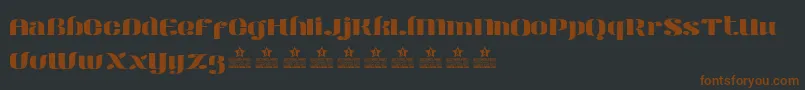 ModernStencilPersonalUse Font – Brown Fonts on Black Background