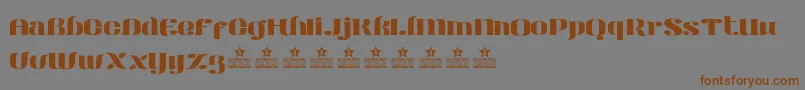 Подробнее о шрифте ModernStencilPersonalUse Шрифт ModernStencilPersonalUse – коричневые шрифты на сером фоне
