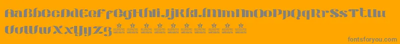 Czcionka ModernStencilPersonalUse – szare czcionki na pomarańczowym tle