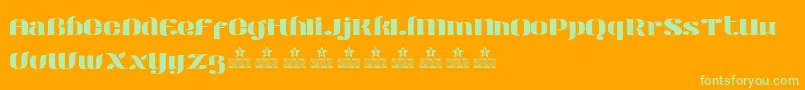 ModernStencilPersonalUse Font – Green Fonts on Orange Background