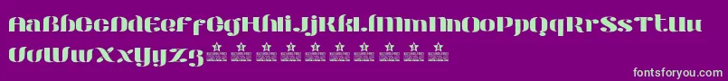 ModernStencilPersonalUse Font – Green Fonts on Purple Background