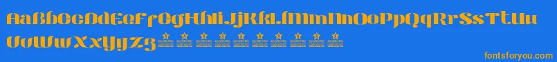 ModernStencilPersonalUse Font – Orange Fonts on Blue Background