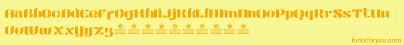 ModernStencilPersonalUse Font – Orange Fonts on Yellow Background