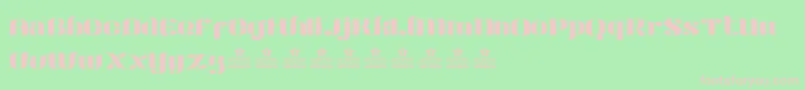 ModernStencilPersonalUse Font – Pink Fonts on Green Background