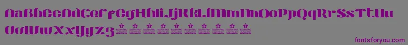 フォントModernStencilPersonalUse – 紫色のフォント、灰色の背景