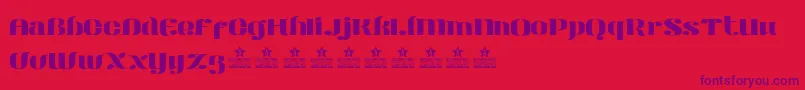 ModernStencilPersonalUse Font – Purple Fonts on Red Background